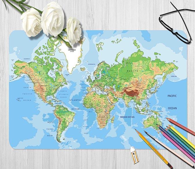 3D Green Area 141 Desk Mat Mat AJ Creativity Home 