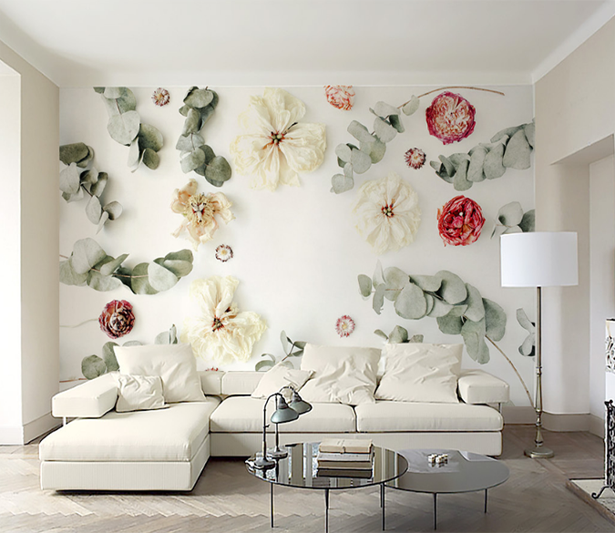 3D Dried Flowers 055 Wallpaper AJ Wallpaper 