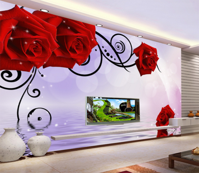 3D Big Rose 161 Wallpaper AJ Wallpaper 