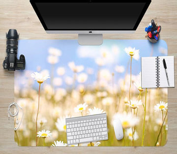 3D White Daisy 008 Desk Mat Mat AJ Creativity Home 