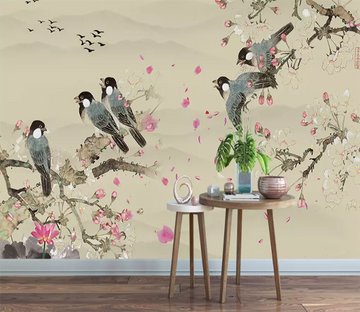 3D Bird Petals Flying 1260 Wallpaper AJ Wallpaper 2 