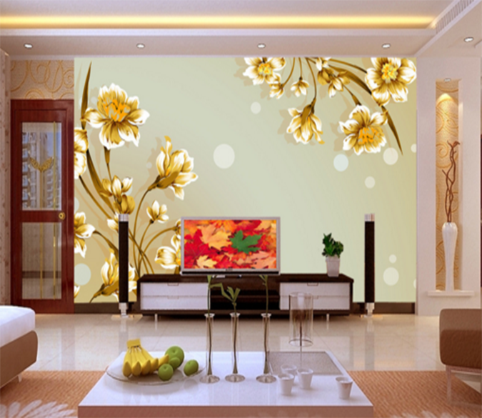 3D Blooming Flowers 081 Wallpaper AJ Wallpaper 