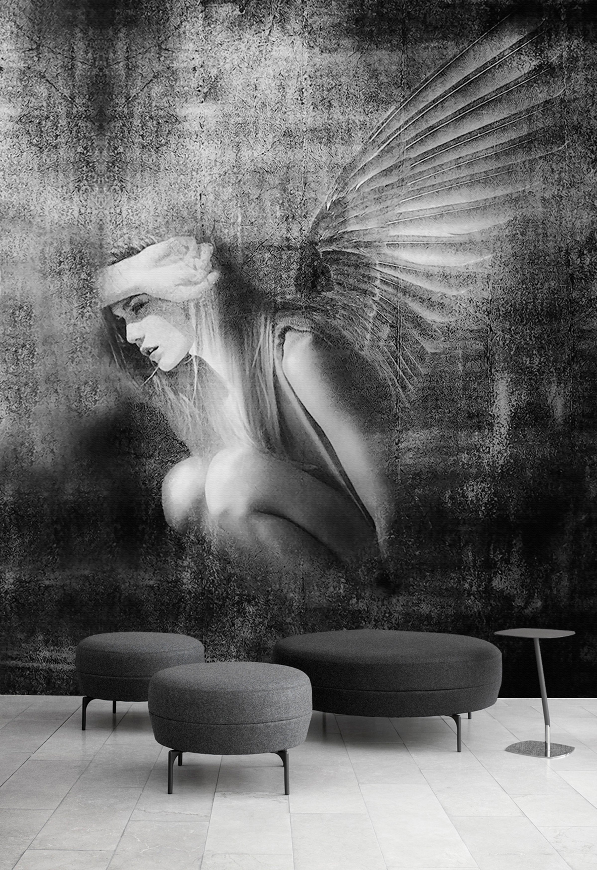 3D Girl Wings WG045 Wall Murals