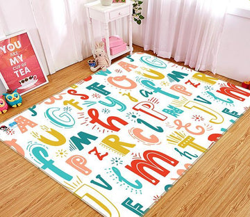 3D Colored Letters 129 Non Slip Rug Mat Mat AJ Creativity Home 