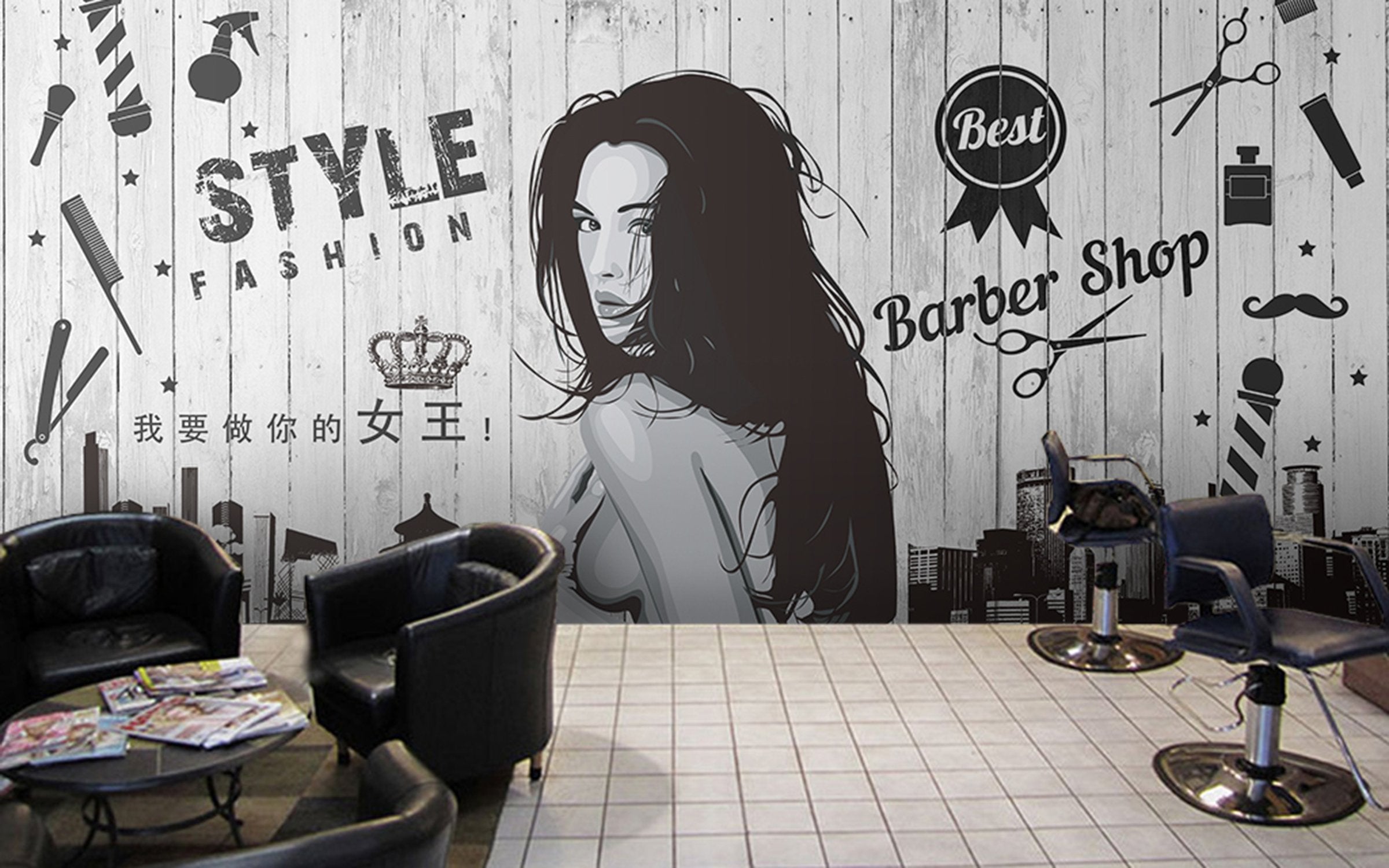 3D Long Hair Girl 131 Wall Murals Wallpaper AJ Wallpaper 2 