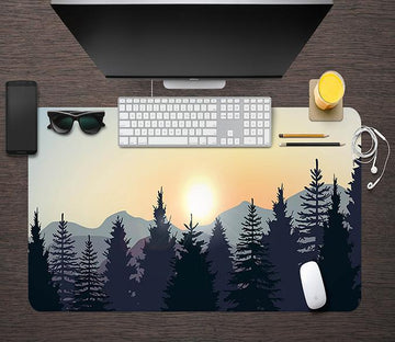 3D Forest Sunset 080 Desk Mat Mat AJ Creativity Home 