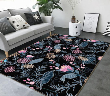 3D Dark Flower 130 Non Slip Rug Mat Mat AJ Creativity Home 