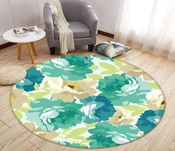 3D Graffiti Green Flower 257 Round Non Slip Rug Mat Mat AJ Creativity Home 