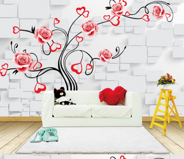 3D Rose Love 082 Wallpaper AJ Wallpaper 