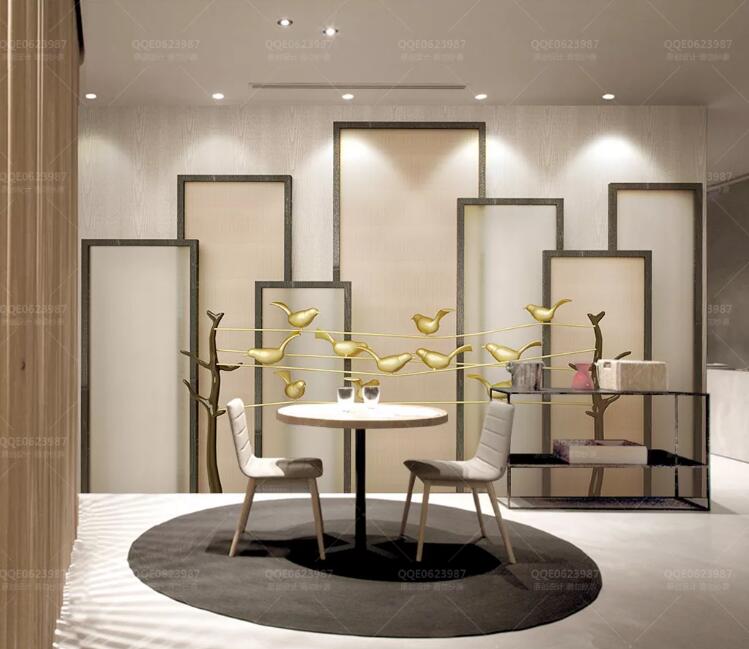 3D Golden Bird WC151 Wall Murals