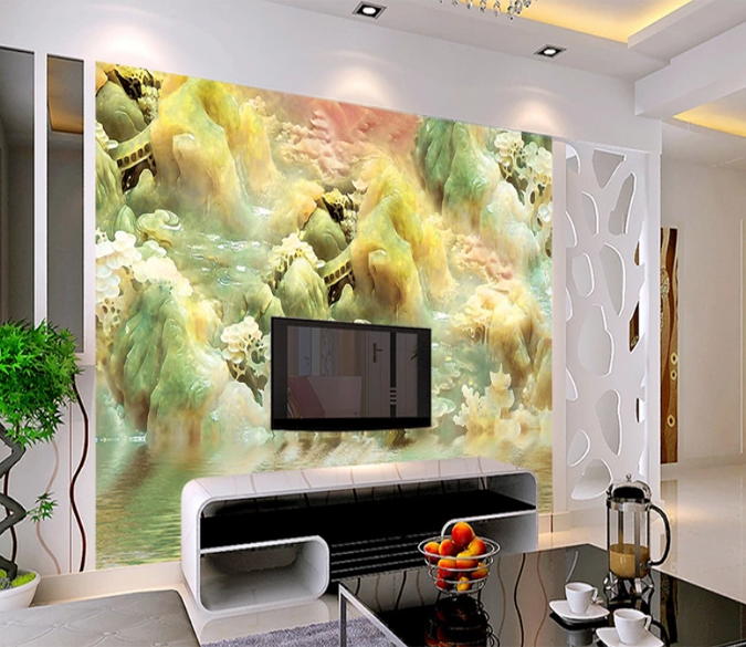 3D Jade Mountain 752 Wallpaper AJ Wallpaper 2 