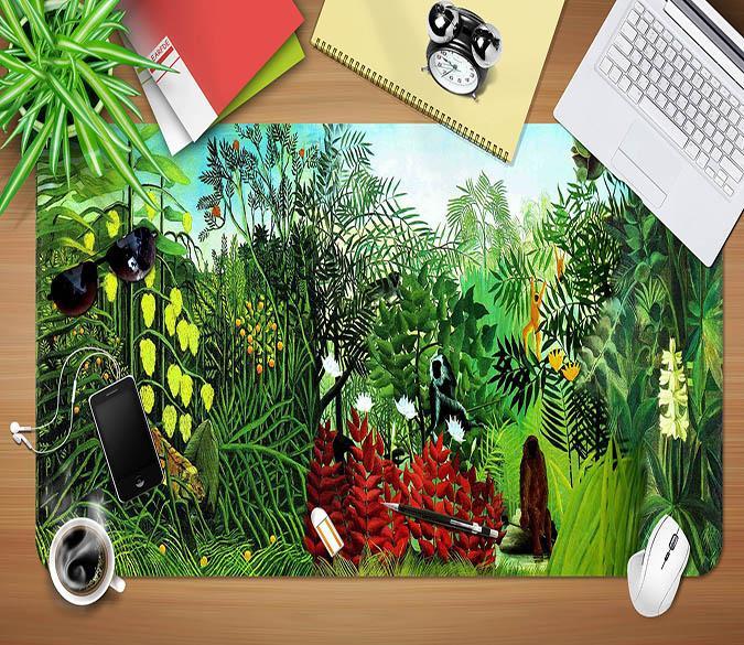 3D Hand Painted Forest 058 Desk Mat Mat AJ Creativity Home 