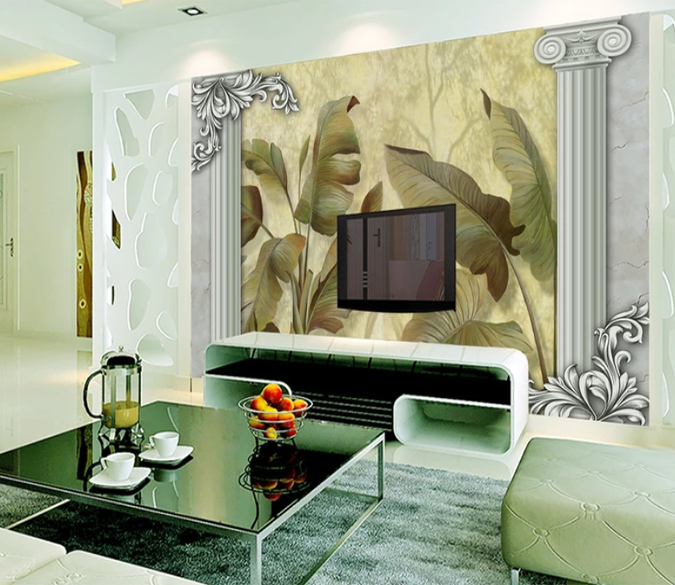 3D Painting Lotus Leaf 958 Wallpaper AJ Wallpaper 2 