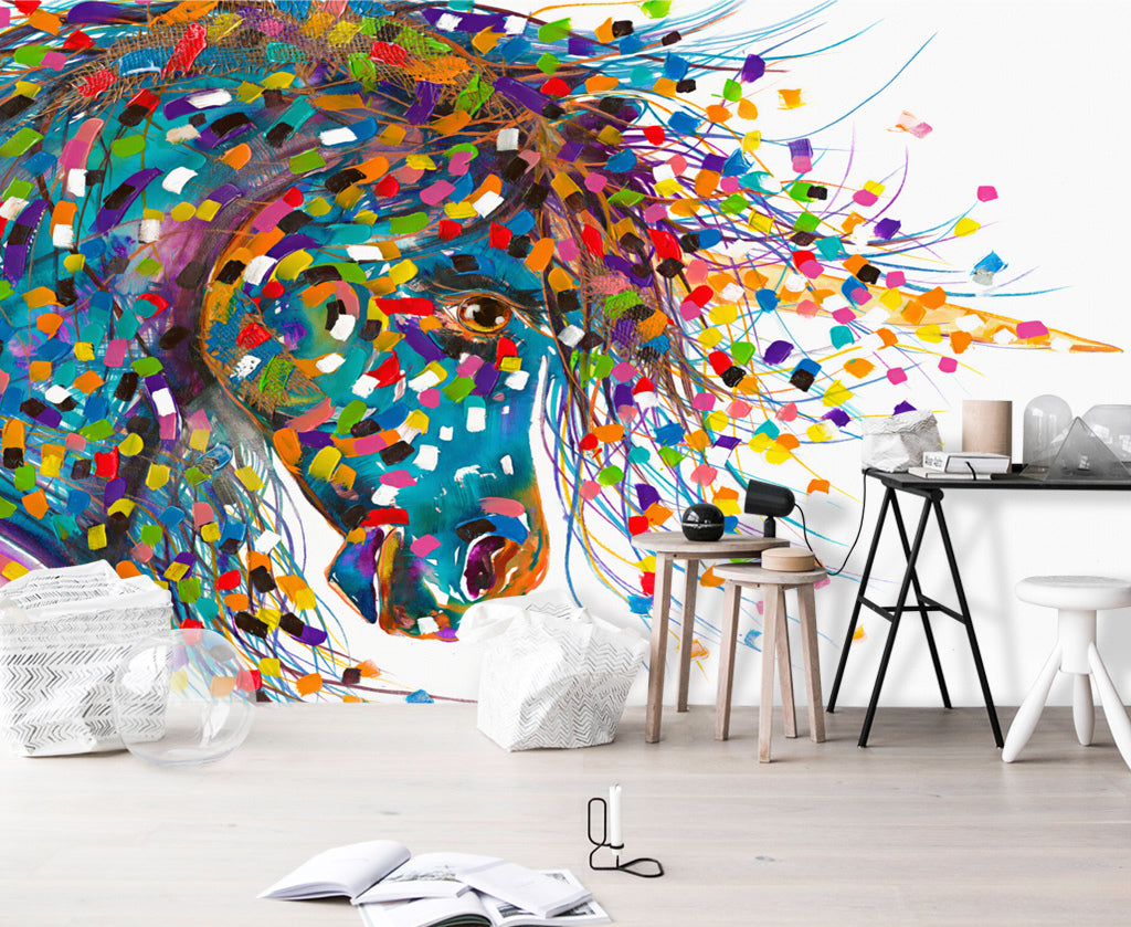 3D Color Horse WG185 Wall Murals