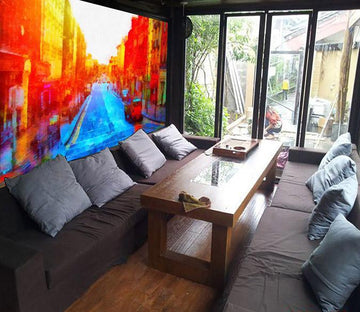 3D Bus City 019 Wallpaper AJ Wallpaper 