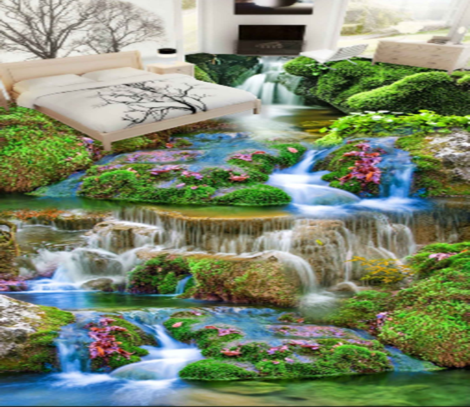 3D Long Flow 026 Floor Mural Wallpaper AJ Wallpaper 2 