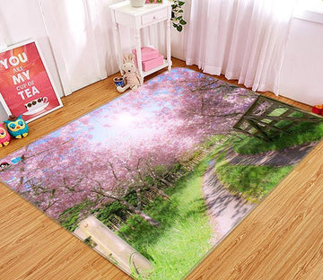 3D Cherry Blossoms Tree 525 Non Slip Rug Mat Mat AJ Creativity Home 