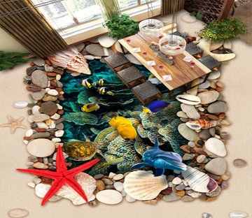 3D Small Fish 115 Floor Mural Wallpaper AJ Wallpaper 2 