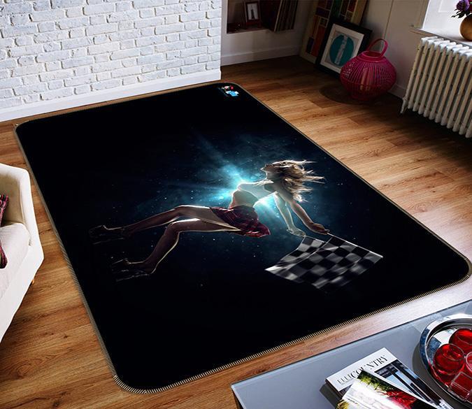 3D Woman Flying 303 Non Slip Rug Mat Mat AJ Creativity Home 