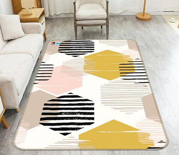 3D Hexagonal Pattern 005 Non Slip Rug Mat Mat AJ Creativity Home 