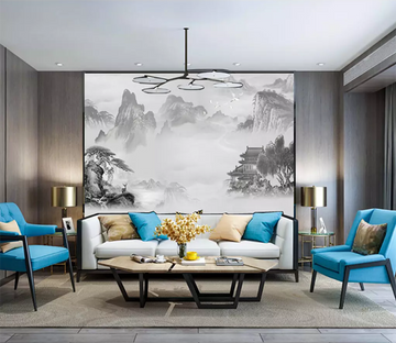 3D Country House Mountain 1388 Wallpaper AJ Wallpaper 2 