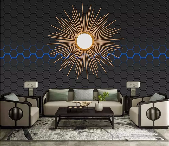 3D Wall Rosette Sun 1569 Wallpaper AJ Wallpaper 2 