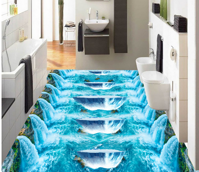 3D Hanging Stones 167 Floor Mural Wallpaper AJ Wallpaper 2 