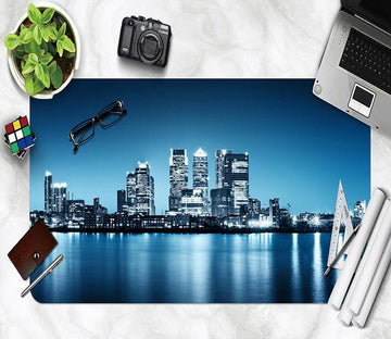 3D Blue City 022 Desk Mat Mat AJ Creativity Home 