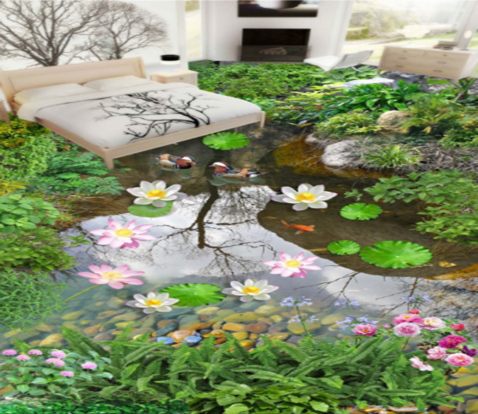 3D Trickle 017 Floor Mural Wallpaper AJ Wallpaper 2 