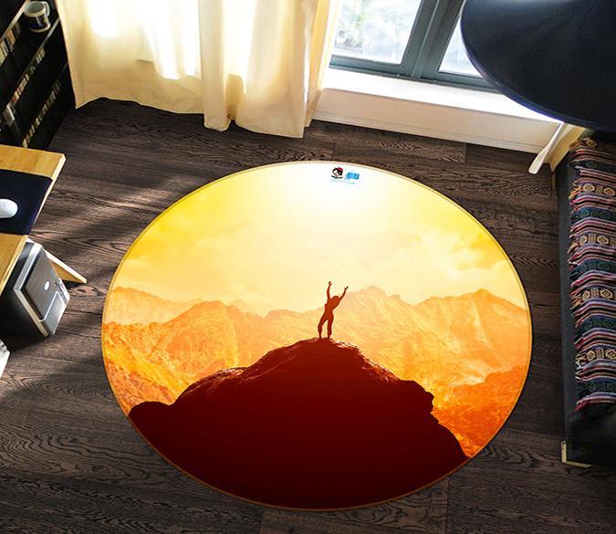 3D High Mountain 167 Round Non Slip Rug Mat Mat AJ Creativity Home 