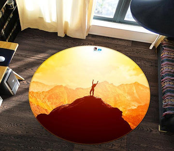 3D High Mountain 167 Round Non Slip Rug Mat Mat AJ Creativity Home 