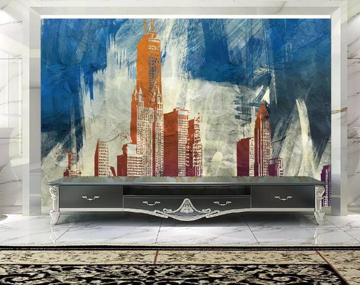 3D Pattern Building WG1140 Wall Murals