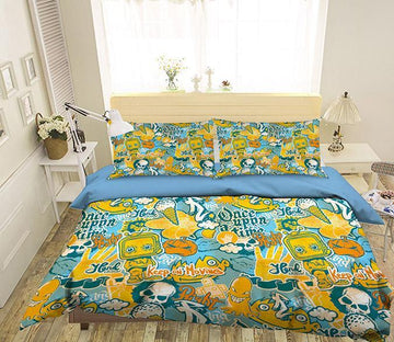 3D Robot Ice Cream 020 Bed Pillowcases Quilt Wallpaper AJ Wallpaper 