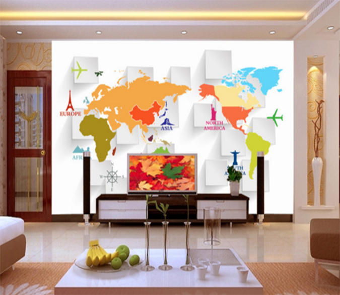 3D Box Map 078 Wallpaper AJ Wallpaper 