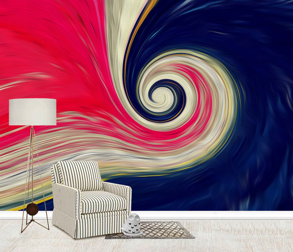 3D Red Vortex WG480 Wall Murals