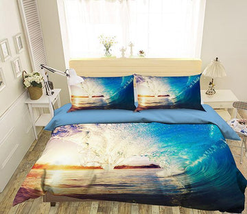 3D Sunshine Waves 041 Bed Pillowcases Quilt Wallpaper AJ Wallpaper 