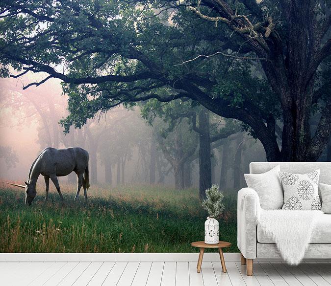 3D Unicorn Tree 001 Wallpaper AJ Wallpaper 