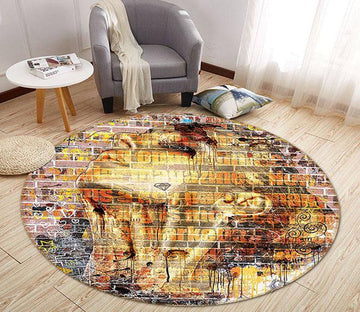 3D Wall Painting Woman 342 Round Non Slip Rug Mat Mat AJ Creativity Home 