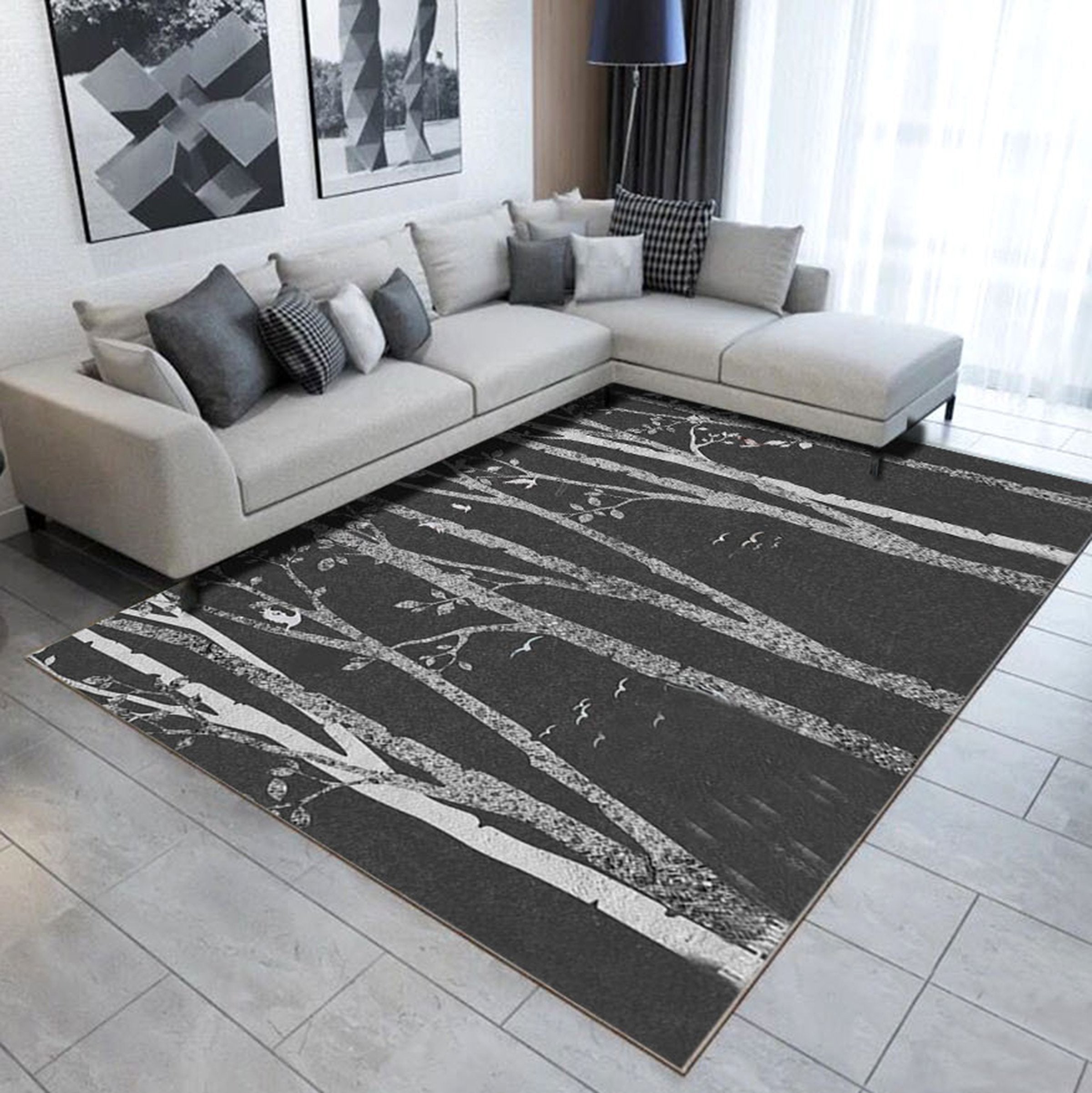 3D White Tree WG494 Non Slip Rug Mat Mat AJ Creativity Home 