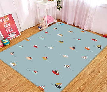 3D Cartoon Ship 006 Non Slip Rug Mat Mat AJ Creativity Home 
