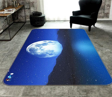 3D Moon Star Mountain 180 Non Slip Rug Mat Mat AJ Creativity Home 