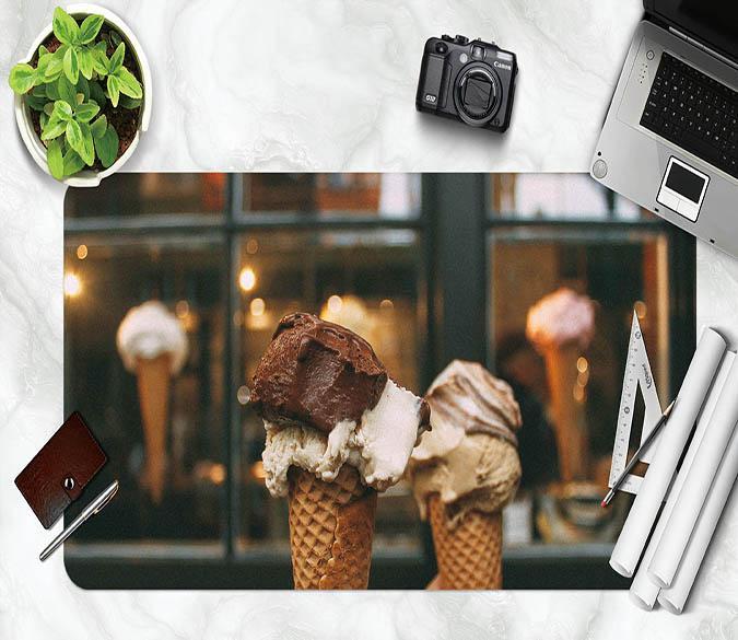 3D Ice Cream Window 160 Desk Mat Mat AJ Creativity Home 