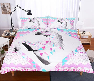 3D Geometric Unicornr 152 Bed Pillowcases Quilt Wallpaper AJ Wallpaper 