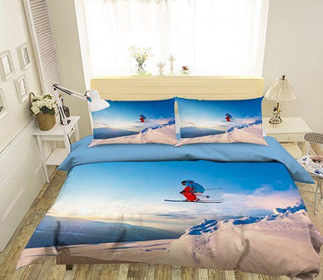3D Sky Skiing 064 Bed Pillowcases Quilt Wallpaper AJ Wallpaper 
