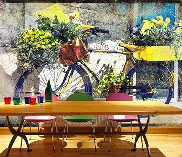 3D Bicycle Flower 140 Wallpaper AJ Wallpaper 