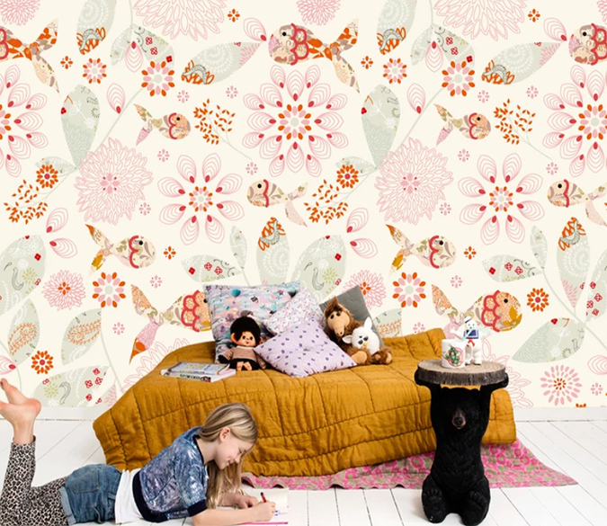 3D Pink Flower Pattern 890 Wallpaper AJ Wallpaper 2 