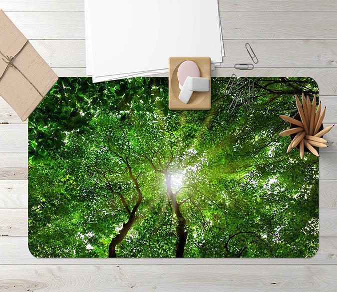 3D Sunny Forest 065 Desk Mat Mat AJ Creativity Home 