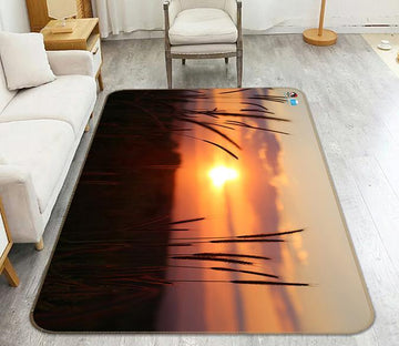 3D Sunset Grass 148 Non Slip Rug Mat Mat AJ Creativity Home 