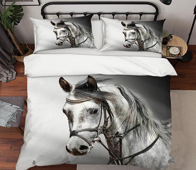 3D White Horse 191 Bed Pillowcases Quilt Wallpaper AJ Wallpaper 