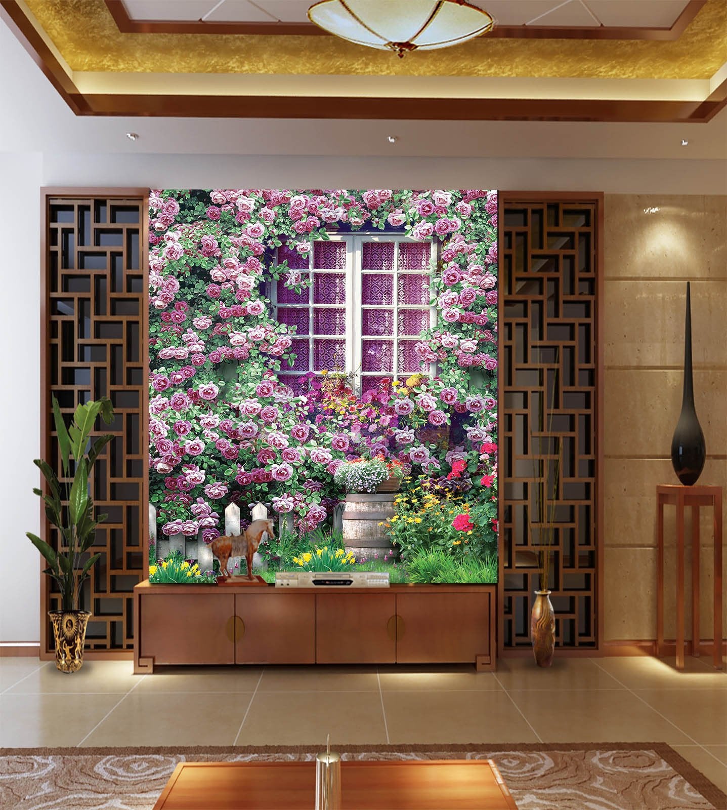 Blossoms Window Wallpaper AJ Wallpaper 